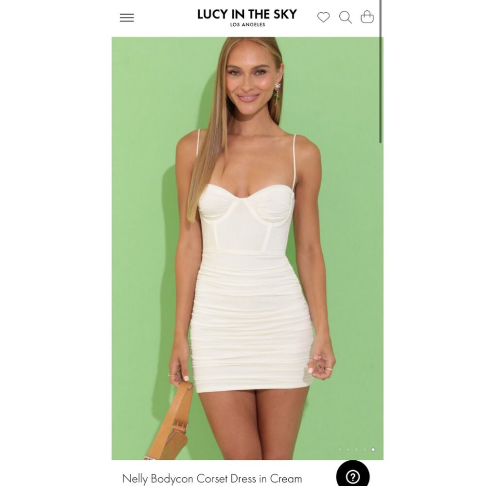 Nelly Bodycon Corset Dress in Cream
